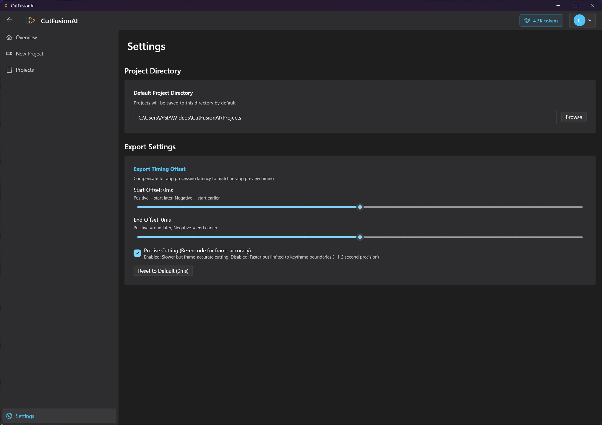 Overview Settings