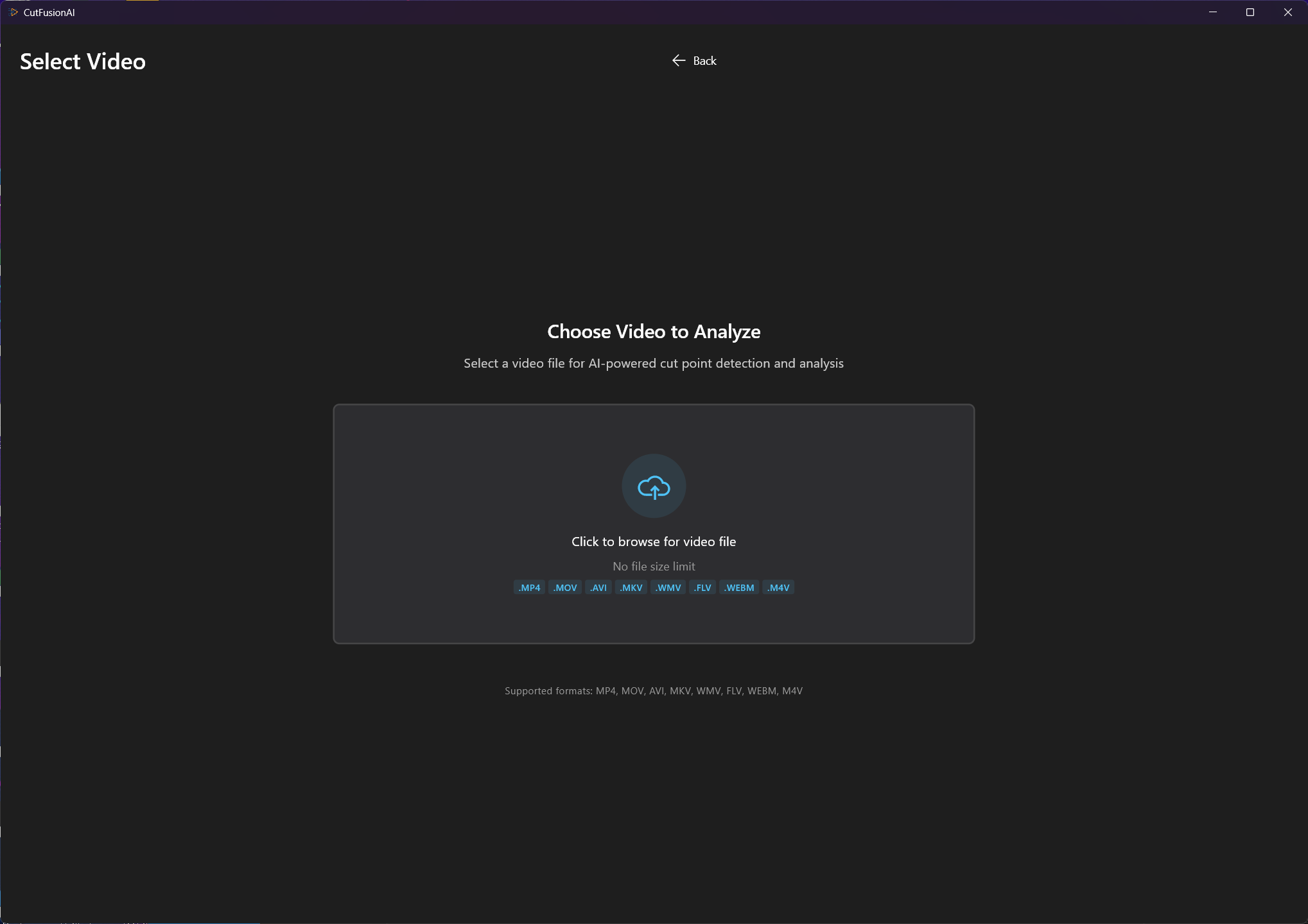 Video Selection Screen