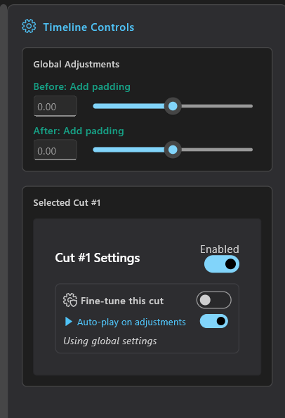 Timeline Controls